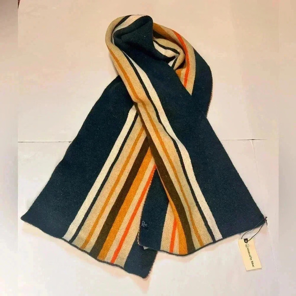 NWT- United by Blue Multi Stripe Recycled Scarf- Color Teal (Sold Out) - Picture 10 of 12